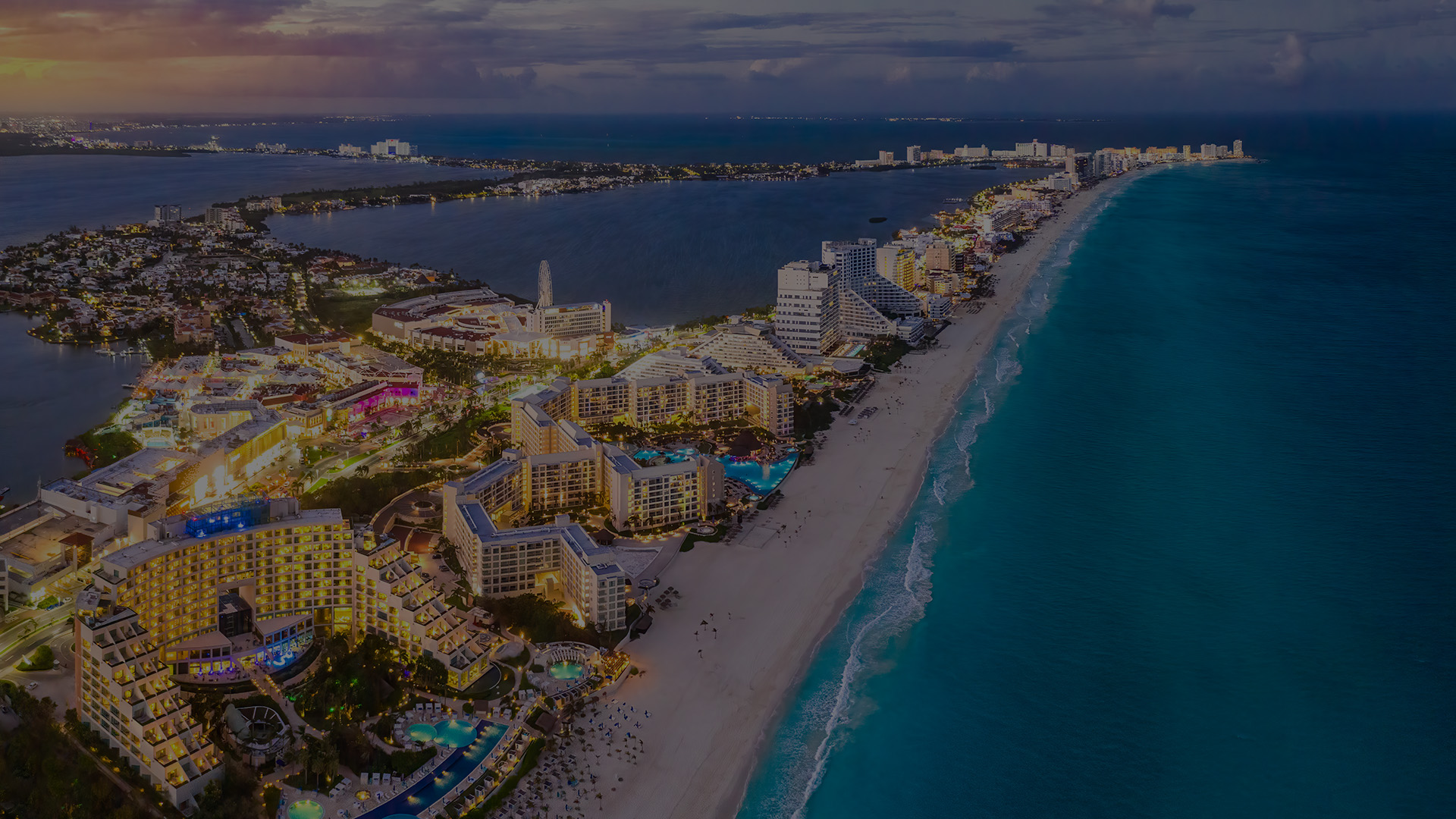 imagen aérea de Cancún